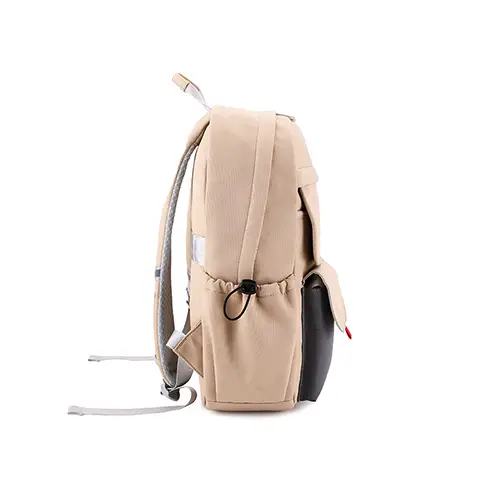 Lightweight Canvas Backpack with Dual Front Pockets and Adjustable Straps